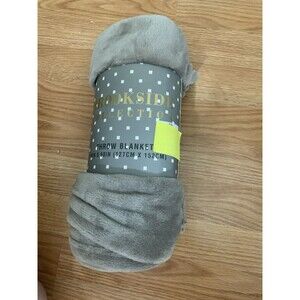 NWT Brookside Collection Nap Cozy Plush Throw Blanket 50" x60" Tan